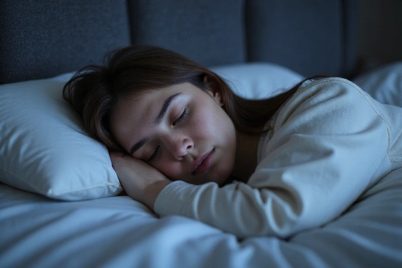 Immagine di una persona che dorme profondamente in un letto confortevole